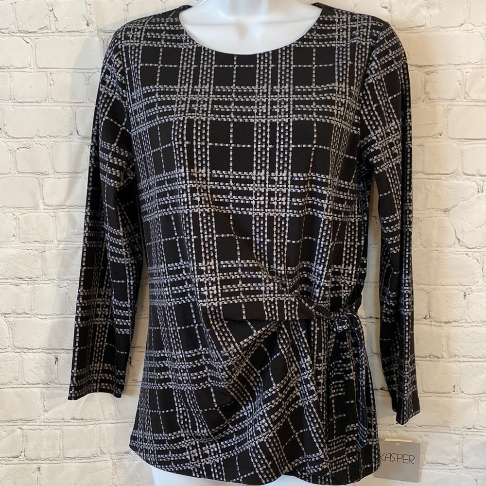 Kasper faux wrap top NWT